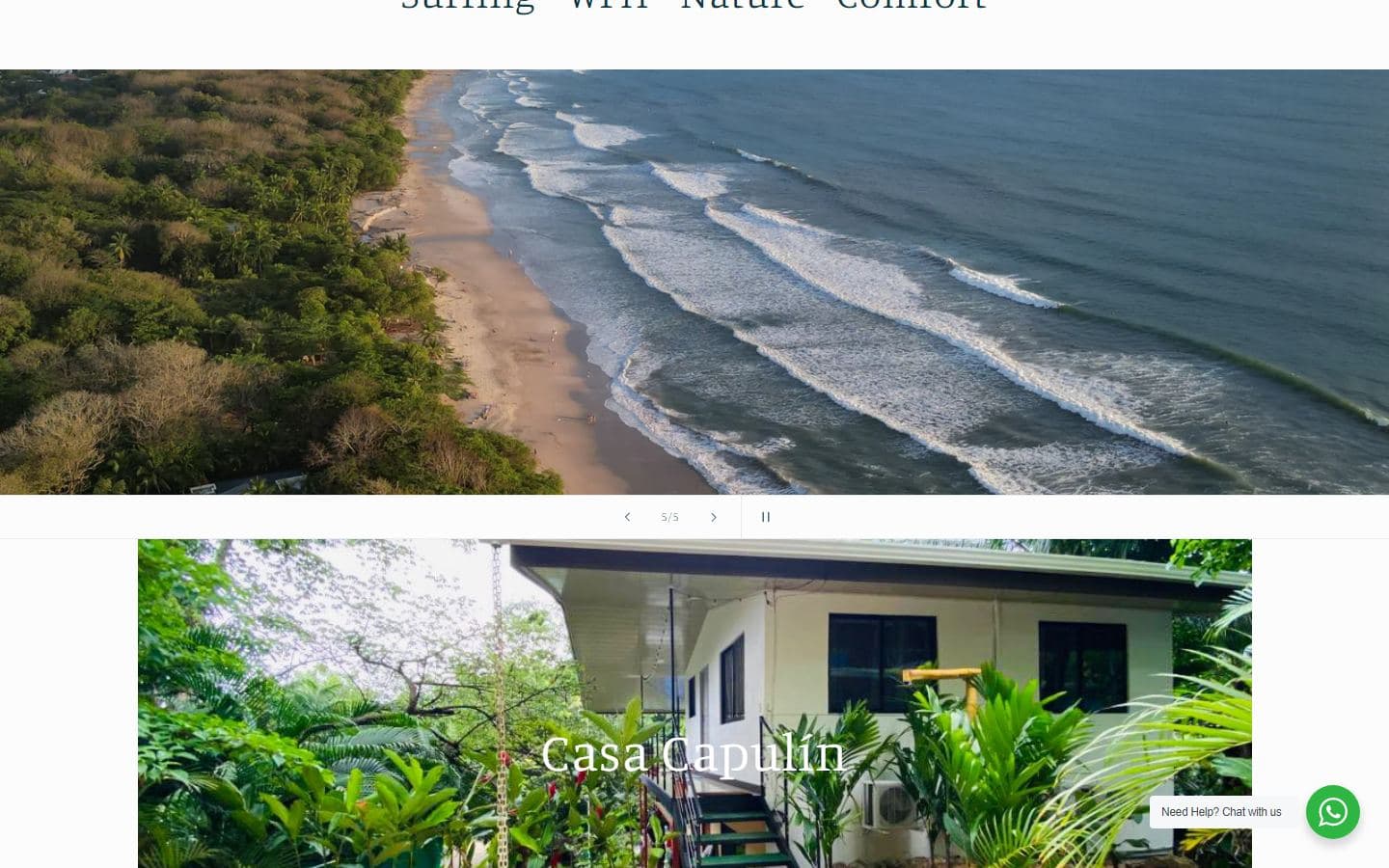 Sitio web de Leidymar Apartments, negocio de Santa Teresa